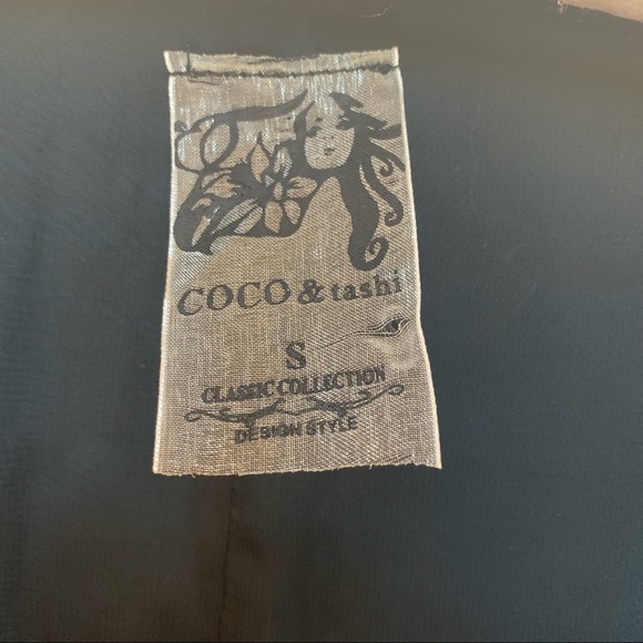 Coco & Tashi Teal Black Lace Fitted Dress - Picture 6 of 10